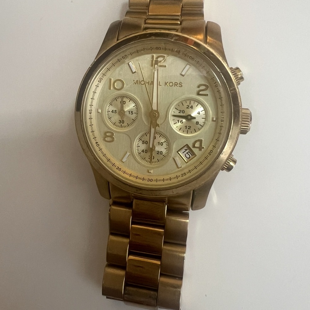 Michael Kors Gold-Tone Chronograph Watch